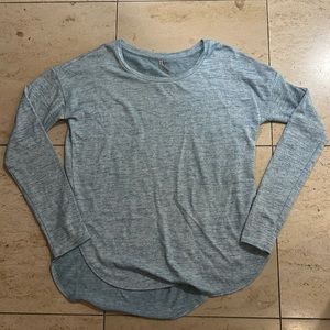 Banana Republic Light Blue Heathered Long Sleeve Tee S
